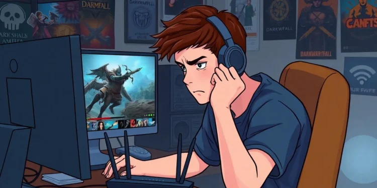 why can't i play darkwarfall online games on my wifi